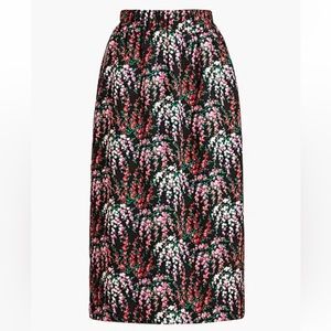 New J. Crew floral stretch waist comfortable midi skirt